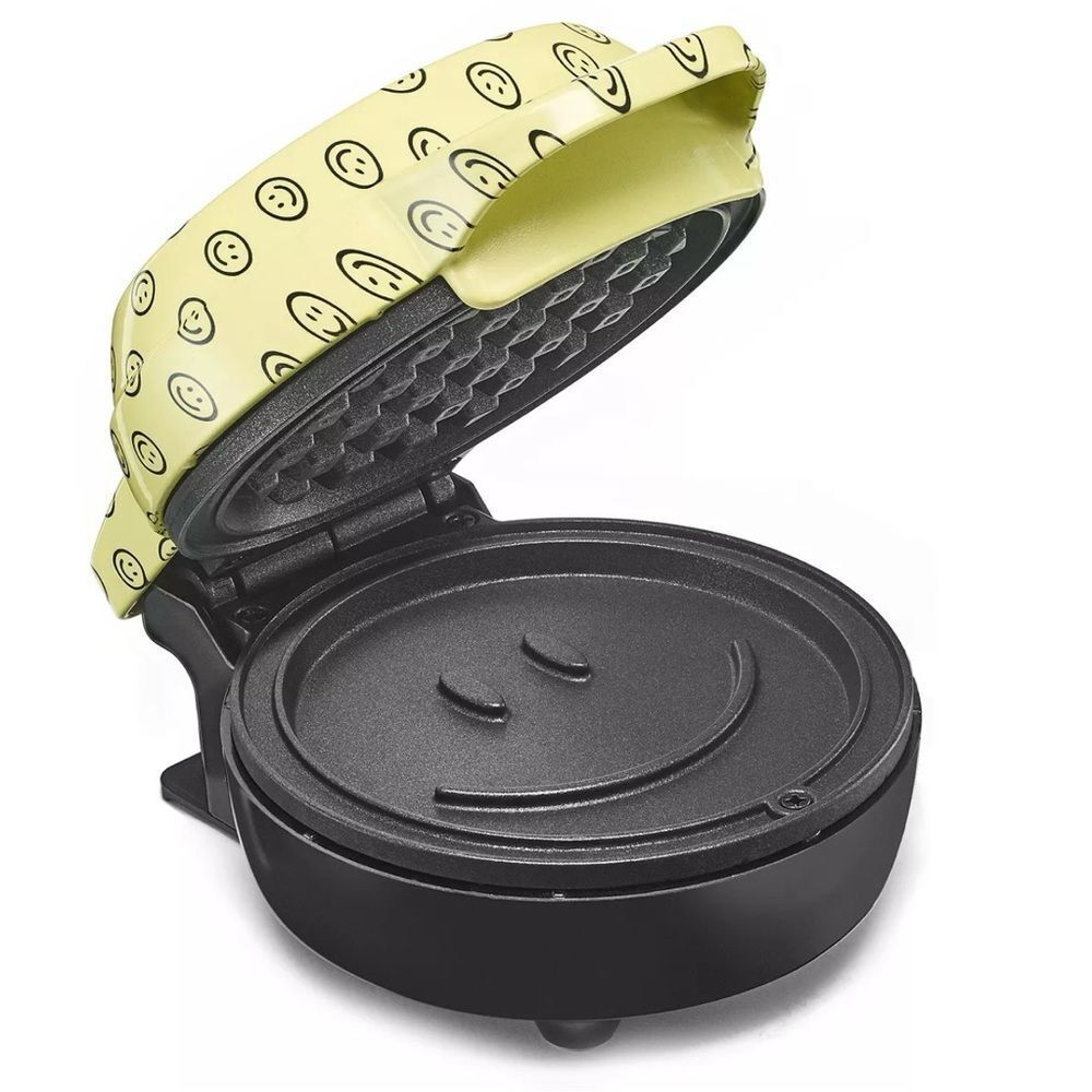 BELLA Printed Mini Waffle Maker - Yellow Smiley